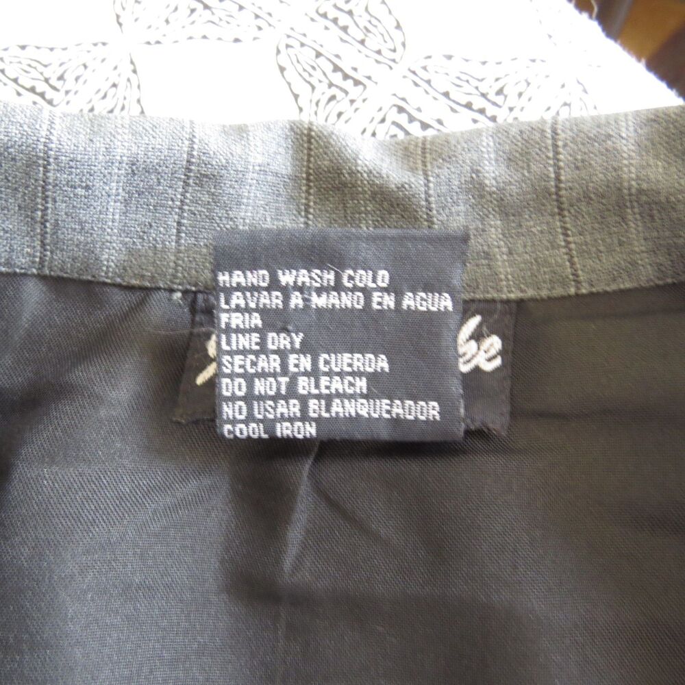 Vintage 90's Jamie Brooke Women's Longline Blazer/Jacket Gray Pinstripe 12 EUC - Picture 7 of 7